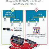 StarTech.com M.2 to U.3 Adapter, For M.2 NVMe SSDs, PCIe M.2 Drive to 2.5inch U.3 (SFF-TA-1001) Host Adapter/Converter, TAA Compliant — 1M25-U3-M2-ADAPTER