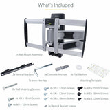 StarTech.com Articulating TV Wall Mount, VESA Wall Mount TV Bracket for 65 inch/99lb/Curved TVs, Corner Adjustable Low Profile Wall Mount — TV-WALL-MOUNT-65FS