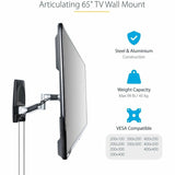 StarTech.com Articulating TV Wall Mount, VESA Wall Mount TV Bracket for 65 inch/99lb/Curved TVs, Corner Adjustable Low Profile Wall Mount — TV-WALL-MOUNT-65FS