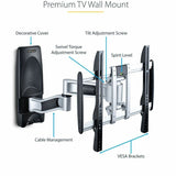 StarTech.com Articulating TV Wall Mount, VESA Wall Mount TV Bracket for 65 inch/99lb/Curved TVs, Corner Adjustable Low Profile Wall Mount — TV-WALL-MOUNT-65FS