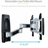 StarTech.com Articulating TV Wall Mount, VESA Wall Mount TV Bracket for 65 inch/99lb/Curved TVs, Corner Adjustable Low Profile Wall Mount — TV-WALL-MOUNT-65FS