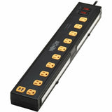 Eaton Tripp Lite Series Protect It! 10-Outlet Surge Protector with Swivel Light Bars - 5-15R Outlets, 2 USB Ports, 6 ft. (1.8 m) Cord, 1350 Joules, Black — TLP1006USB