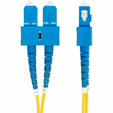 StarTech.com 5m (16.4ft) SC to SC (UPC) OS2 Single Mode Duplex Fiber Optic Cable, 9/125, 40G/100G, Low Insertion Loss, LSZH Jumper Cord — SMDOS2SCSC5M