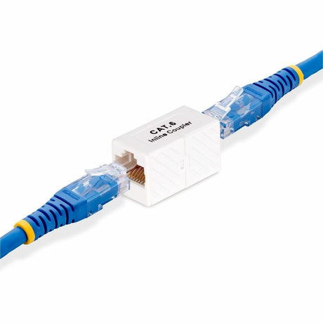 StarTech.com RJ45 Coupler, Inline Cat6 Coupler, Female to Female (F/F) T568 Connector, Unshielded Ethernet Cable Extension — IN-CAT6-COUPLER-U1