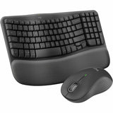 Logitech Wave Keys MK670 Combo, Wireless Ergonomic Keyboard with Signature M550 L Wireless Mouse, Graphite — 920-012059