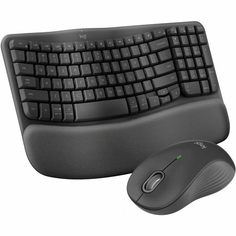 Logitech Wave Keys MK670 Combo, Wireless Ergonomic Keyboard with Signature M550 L Wireless Mouse, Graphite — 920-012059