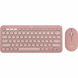 Logitech Pebble 2 Combo, Wireless Keyboard and Mouse, Quiet and Portable, Customizable, Logi Bolt, Tonal Rose — 920-012199