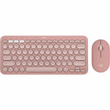 Logitech Pebble 2 Combo, Wireless Keyboard and Mouse, Quiet and Portable, Customizable, Logi Bolt, Tonal Rose — 920-012199