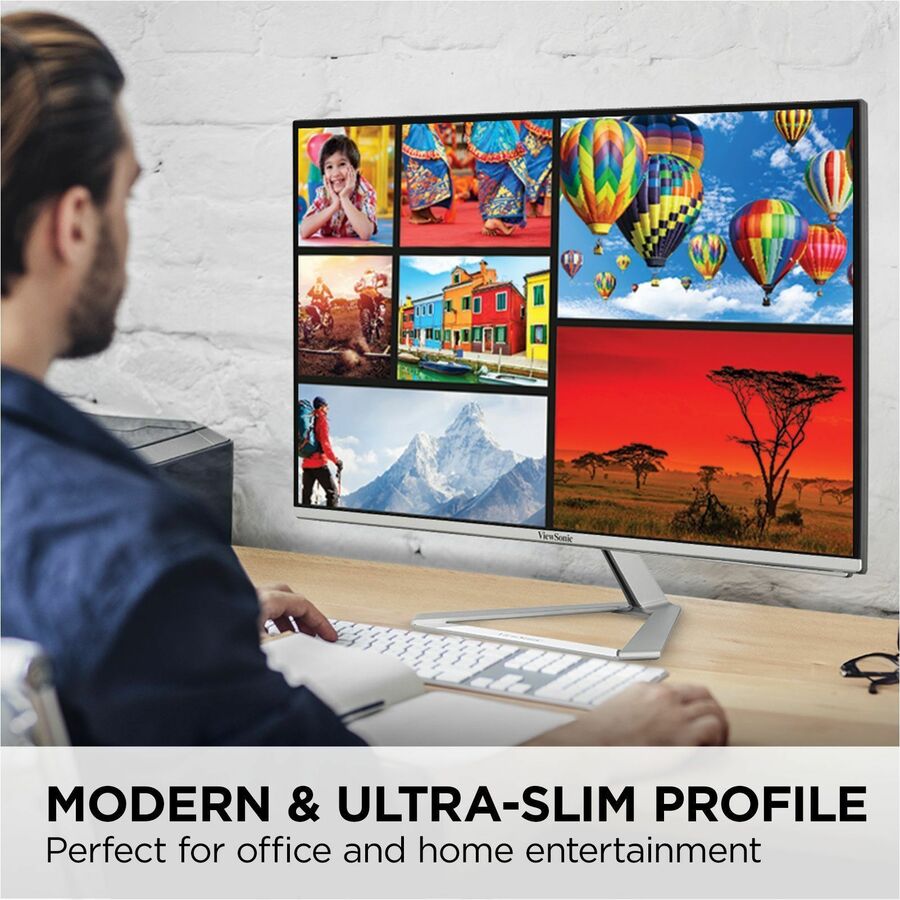 ViewSonic VX2776-4K-MHDU 27 Inch 4K UHD IPS Monitor, 65W USB C, HDR10 Content Support, Thin Bezels, HDMI and DisplayPort — VX2776-4K-MHDU