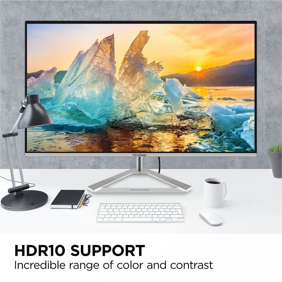 ViewSonic VX2776-4K-MHDU 27 Inch 4K UHD IPS Monitor, 65W USB C, HDR10 Content Support, Thin Bezels, HDMI and DisplayPort — VX2776-4K-MHDU