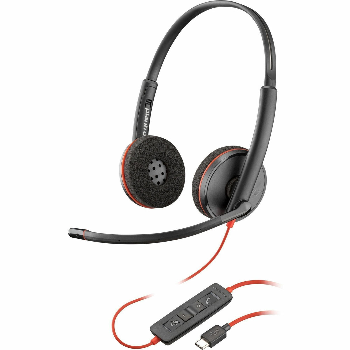 Poly Blackwire 3220 Stereo USB-C Headset + USB-C/A Adapter (Bulk) — 8X228A6