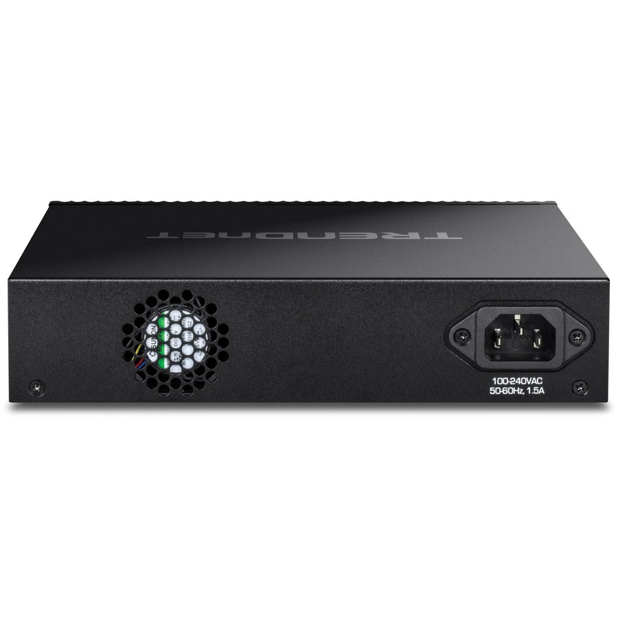 TRENDnet 12-Port 10G Layer 2 Managed SFP+ Switch, TL2-F7120, 12 x 10G SFP+ Ports, 240Gbps, Ethernet Splitter, NDAA & TAA Compliant, Lifetime Protection, Black — TL2-F7120