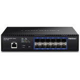 TRENDnet 12-Port 10G Layer 2 Managed SFP+ Switch, TL2-F7120, 12 x 10G SFP+ Ports, 240Gbps, Ethernet Splitter, NDAA & TAA Compliant, Lifetime Protection, Black — TL2-F7120