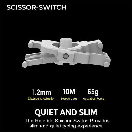 Adesso EasyTouch 7000 Multi OS Bluetooth Scissor Switch Keyboard with CoPilot AI Hotkey — WKB-7000BB