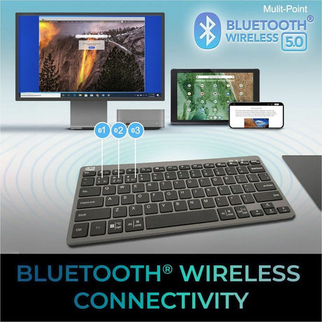 Adesso EasyTouch 7000 Multi OS Bluetooth Scissor Switch Keyboard with CoPilot AI Hotkey — WKB-7000BB