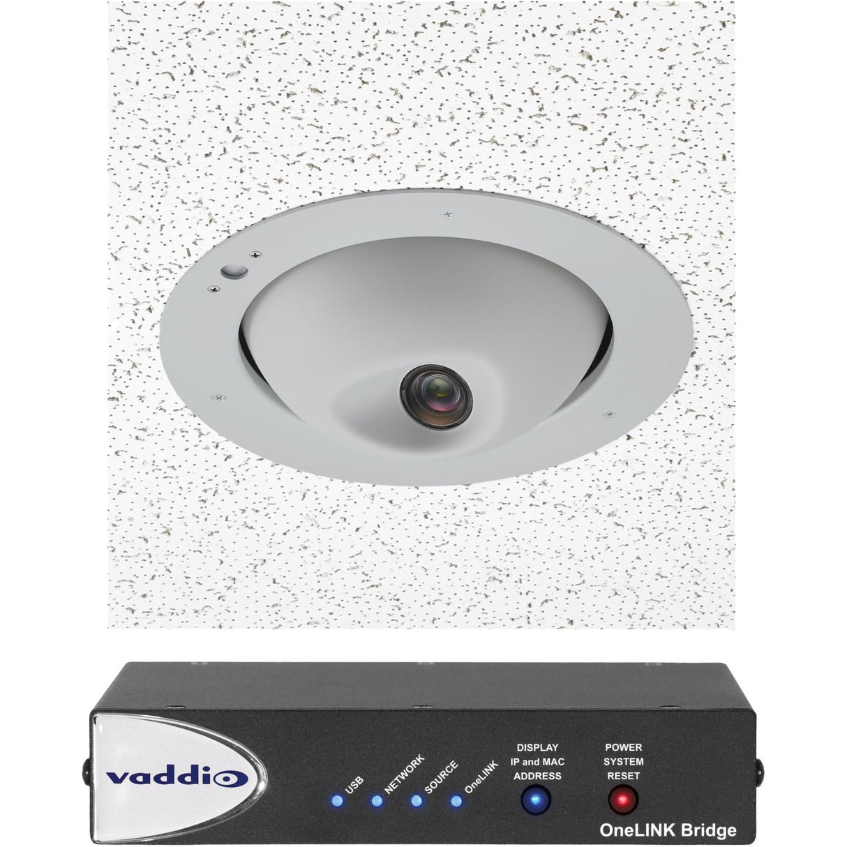Vaddio RoboFLIP 4K HDBT OneLINK Bridge System - Inlcudes PTZ Camera and Interface - TAA Compliant — 999-99800-200