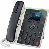 Poly Edge E220 IP Phone - Corded - Corded/Cordless - Bluetooth - 3 Multiple Conferencing - Desktop, Wall Mountable - White, Midnight Blue — 82M87AA