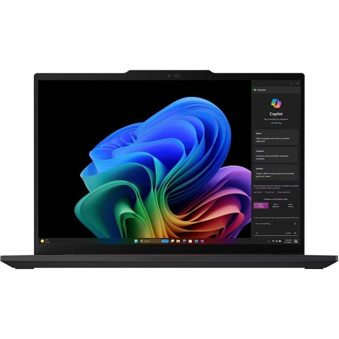 Lenovo ThinkPad T14s Gen 6 21N10000US 14" Copilot+ PC Notebook - WUXGA - Qualcomm Snapdragon X Elite X1E-78-100 - 32 GB - 1 TB SSD - English Keyboard - Black — 21N10000US