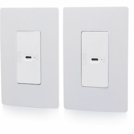 C2G Superbooster USB Camera Extender Over Cat Single Gang Wall Plate to Single Gang Wall Plate Kit — C2G54275