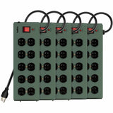 Belkin 10-Outlet Metal Surge Protector - 15ft Cord - Straight Plug - 885J - On-Off Switch - Green (5-pack) — F9D1000-155PK