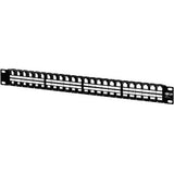 Eaton Tripp Lite Series 48-Port 1U Rack-Mount Unshielded Blank Keystone/Multimedia Patch Panel, RJ45 Ethernet, USB, HDMI, Cat5e/6, TAA — N062-048-KJ