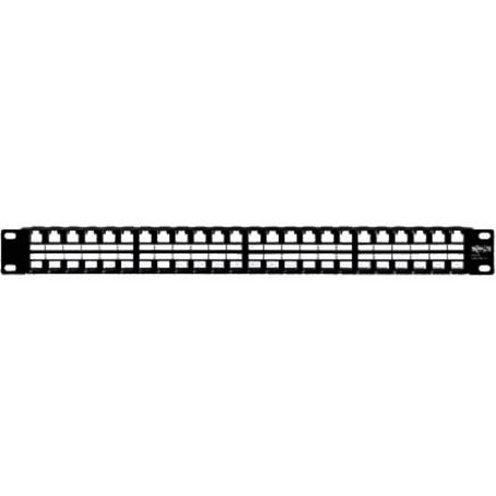 Eaton Tripp Lite Series 48-Port 1U Rack-Mount Unshielded Blank Keystone/Multimedia Patch Panel, RJ45 Ethernet, USB, HDMI, Cat5e/6, TAA — N062-048-KJ