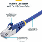 StarTech.com 6in Blue CAT8 Ethernet Cable, Snagless RJ45, 25G/40G 2000MHz, 100W PoE, S/FTP, 26AWG Pure Bare Copper, LSZH Network Patch Cord — NLBL-6IN-CAT8-PATCH