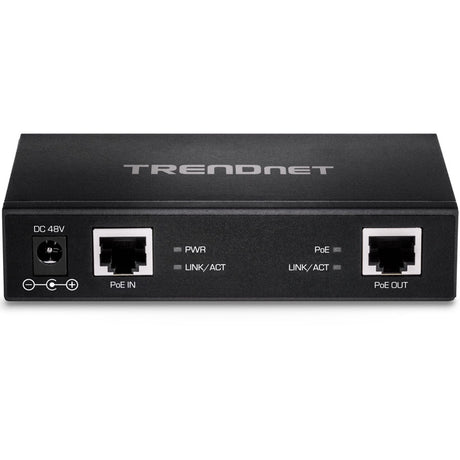 TRENDnet Gigabit PoE+ Repeater/Amplifier; Single Port PoE; Power Over Ethernet; 802.3af; 802.3at; 10/100/1000 Mbps; TPE-E110
