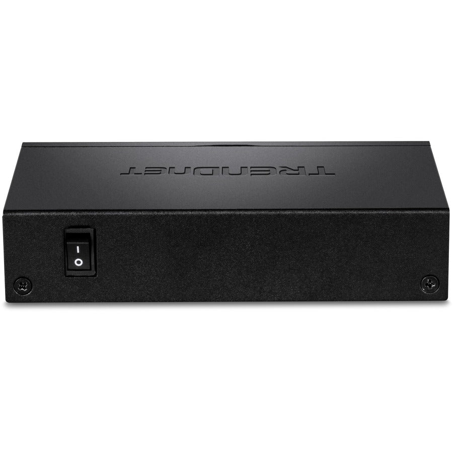 TRENDnet 5-Port Gigabit Long Range PoE+ Switch, 4 x Gigabit PoE+ Ports, 1 x Gigabit Port, 32W PoE Budget, 10Gbps Switching Capacity, Extends PoE+ 200m (656 ft), Lifetime Protection, Black, TPE-LG50