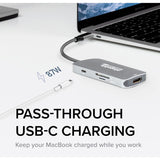 Plugable USB C Hub Multiport Adapter, 7-in-1 Hub Compatible with MacBook Pro, Windows, Chromebook, Dell XPS, Thunderbolt 3 and More — USBC-7IN1