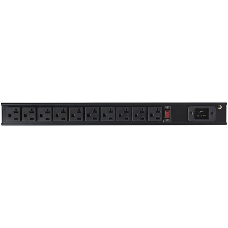 StarTech.com 10 Outlet Rack Mount Power Strip 125V/16 Amp, 1U Horizontal 19" Rackmount PDU, NEMA 5-20P Input, 10x NEMA 5-15/20R Outlets — RKPW101920