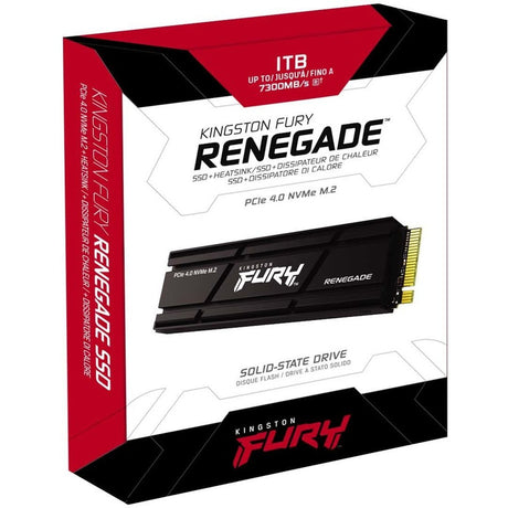 Kingston FURY Renegade 1 TB Solid State Drive - M.2 2280 Internal - PCI Express NVMe (PCI Express NVMe 4.0 x4) — SFYRSK/1000G