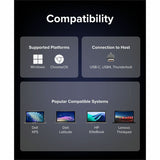 Plugable USB C to HDMI Multi Monitor Adapter - Triple 4K60 Displays - Driverless MST Hub for Windows, Chrome OS, USB-C, Thunderbolt, USB4 Laptops — USBC-MSTH3