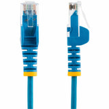 StarTech.com 15ft Blue Slim CAT6 Ethernet Cable, Snagless RJ45, UTP, LSZH, 28AWG Pure Bare Copper, Slim Network Patch Cord, Fluke Tested — N6PAT15BLS