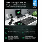 Plugable 10 Port USB C Charging Station, Up to 100W Charger for Multiple Devices with Priority Charging — PS-10CC