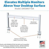 Eaton Tripp Lite Series Slat Rail with Posts for Slat Wall System, 40 in. (102 cm), TAA — DMSWKITTAA