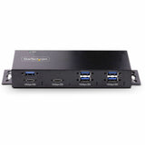 StarTech.com 7-Port Industrial USB 10Gbps Hub with Power Adapter, Mountable, 5x USB-A and 2x USB-C Downstream Ports, ESD Protection, TAA — HB31C5A2CME