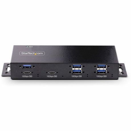 StarTech.com 7-Port Industrial USB 10Gbps Hub with Power Adapter, Mountable, 5x USB-A and 2x USB-C Downstream Ports, ESD Protection, TAA — HB31C5A2CME