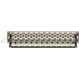 Black Box CAT6A Staggered Feed-Through Patch Panel - 2U, Shielded, 48-Port — C6AFP70S-48