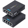 StarTech.com 4-Port Gigabit Midspan, PoE+ Injector, 802.3at & 802.3af, Wall-Mountable Power over Ethernet Midspan, TAA Compliant — POEINJ4G-US