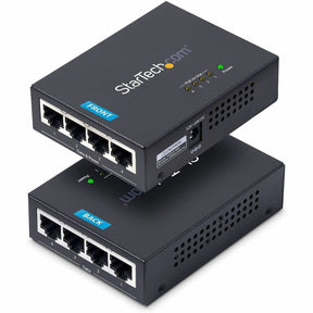 StarTech.com 4-Port Gigabit Midspan, PoE+ Injector, 802.3at & 802.3af, Wall-Mountable Power over Ethernet Midspan, TAA Compliant — POEINJ4G-US