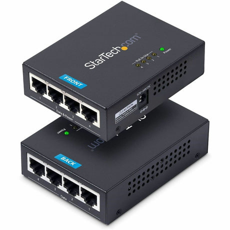 StarTech.com 4-Port Gigabit Midspan, PoE+ Injector, 802.3at & 802.3af, Wall-Mountable Power over Ethernet Midspan, TAA Compliant — POEINJ4G-US