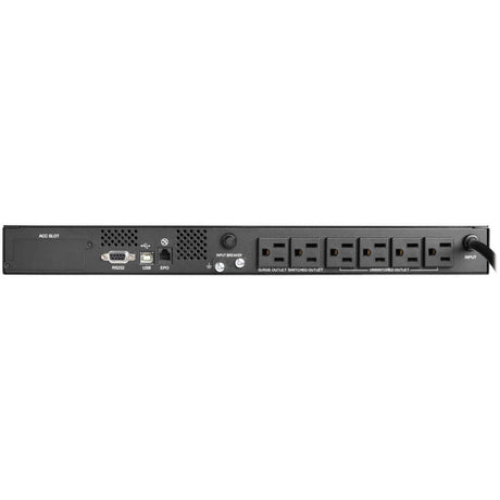 Eaton Tripp Lite Series 500VA 300W 120V Line-Interactive UPS - 6 NEMA 5-15R Outlets, USB, DB9, Network Card Option, 1U Rack/Tower — SMART500RT1U