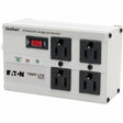 Eaton Tripp Lite Series Isobar 4-Outlet Surge Protector, 6 ft. Cord with Right-Angle Plug, 3330 Joules, Diagnostic LEDs, Metal Housing — ISOBAR4ULTRA
