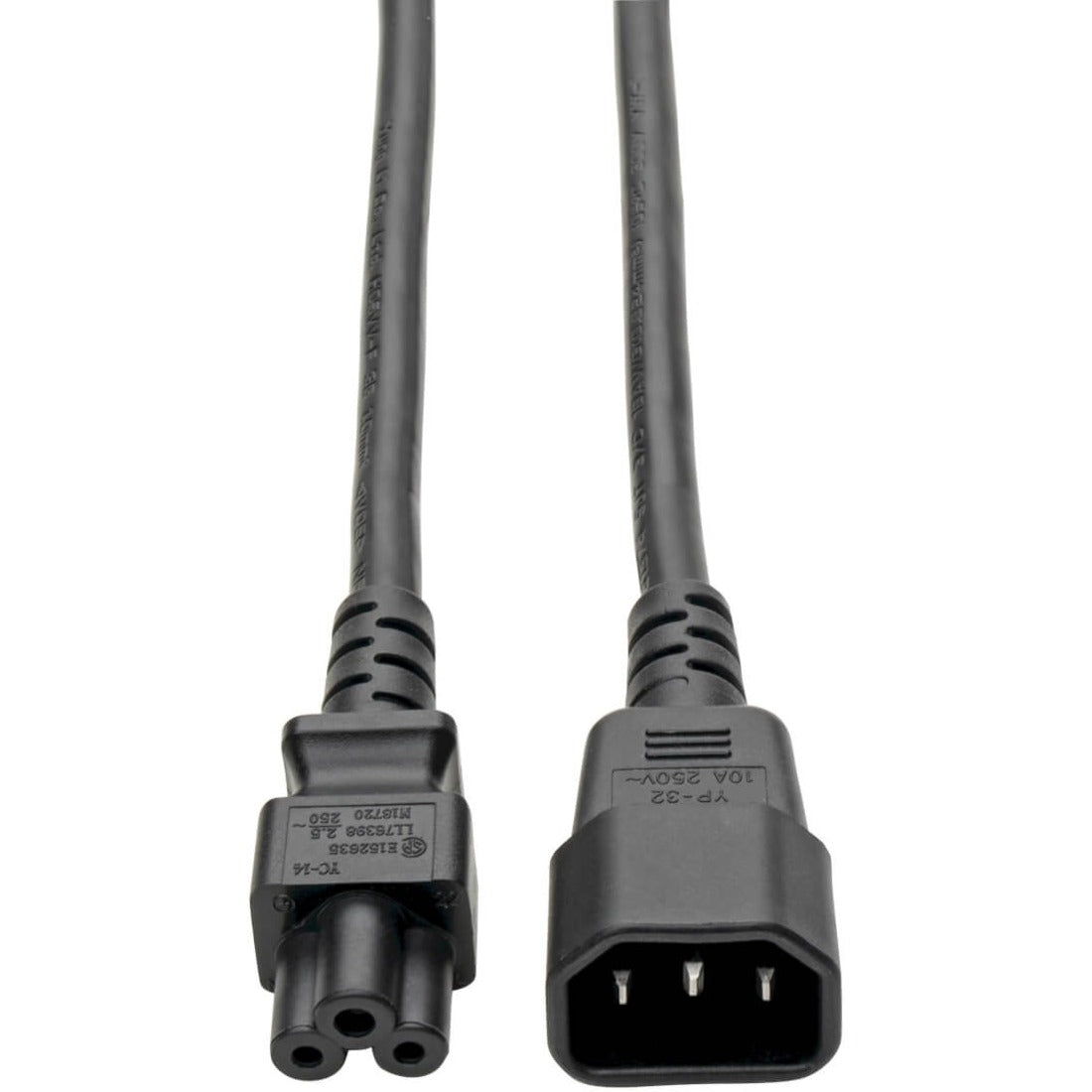 Eaton Tripp Lite Series Laptop Power Adapter Cord, C14 to C5 Adapter - 7A/125V or 2.5A/250V, 18 AWG, 6 ft. (1.83 m), Black — P014-006