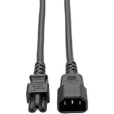 Eaton Tripp Lite Series Laptop Power Adapter Cord, C14 to C5 Adapter - 7A/125V or 2.5A/250V, 18 AWG, 6 ft. (1.83 m), Black — P014-006