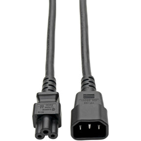 Eaton Tripp Lite Series Laptop Power Adapter Cord, C14 to C5 Adapter - 7A/125V or 2.5A/250V, 18 AWG, 6 ft. (1.83 m), Black — P014-006