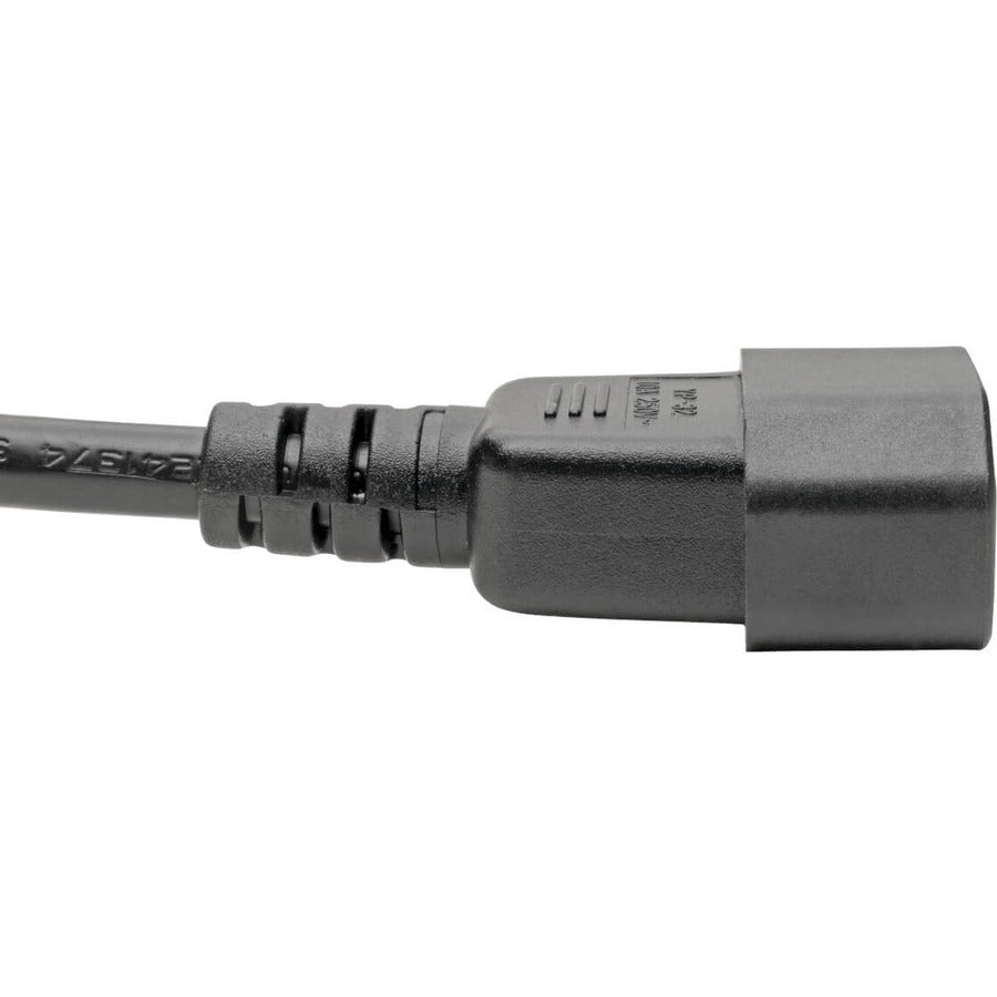 Eaton Tripp Lite Series Laptop Power Adapter Cord, C14 to C5 Adapter - 7A/125V or 2.5A/250V, 18 AWG, 6 ft. (1.83 m), Black — P014-006
