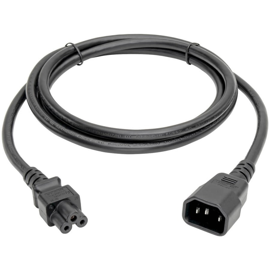 Eaton Tripp Lite Series Laptop Power Adapter Cord, C14 to C5 Adapter - 7A/125V or 2.5A/250V, 18 AWG, 6 ft. (1.83 m), Black — P014-006