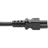 Eaton Tripp Lite Series Laptop Power Adapter Cord, C14 to C5 Adapter - 7A/125V or 2.5A/250V, 18 AWG, 6 ft. (1.83 m), Black — P014-006